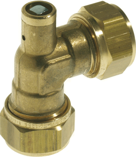 kniekoppeling met ontluchting knel 15x15mm